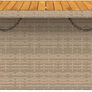 Poly Rattan Garden Table with Adjustable Acacia Wood Table Top Image 5