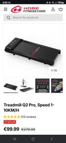 Treadmill 1-10kmh