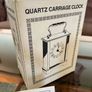 As New Vintage Westclox Quartz Carriage Clock Gold Metal Rectangular Roman Numerals Analogue 1980s Image 10