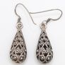 925 Vintage Sterling Silver And Marcasite Earrings Image 4