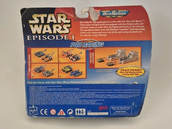 Micro Machines Star Wars Pod Racer Pack 1 Spaceships 1999 Hasbro 66531 New