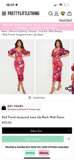 Red floral dress