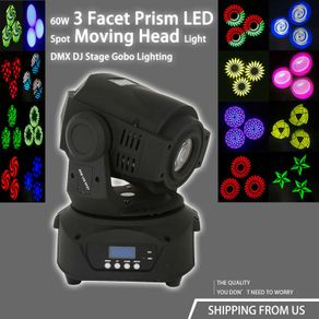 Led 60W Moving Head Light Mini Spot Dj Lights Of High Quality With 7 Gobos Dmx-512 For Stage Party Lighting