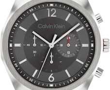 Calvin Klein Men's Chronograph Quartz Watch, CK Force Collection with Silver Stainless Steel Bracelet - 25200264