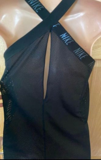 Nike Dri-Fit Sports Running Top Crossed Back mesh racer. Size XS. NEW
