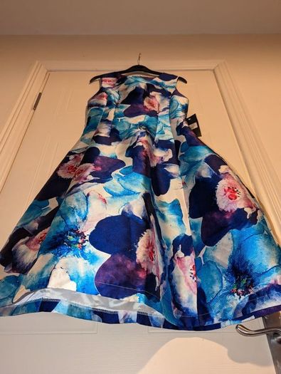 stunning floral midi dress by Marc Angelo