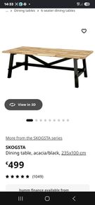 IKEA SKOGSTA Dining table 6 seater