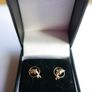 Vintage 9K Yellow Gold 375 Dolphin Pierced Earrings 0.5 grams Image 4