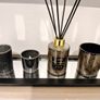 Mirrored tray with diffuser bottle (empty) and 3 holders for tea lights Image 2