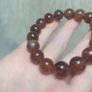 bracelet red moonstone large beads elasticated sizs Image 2
