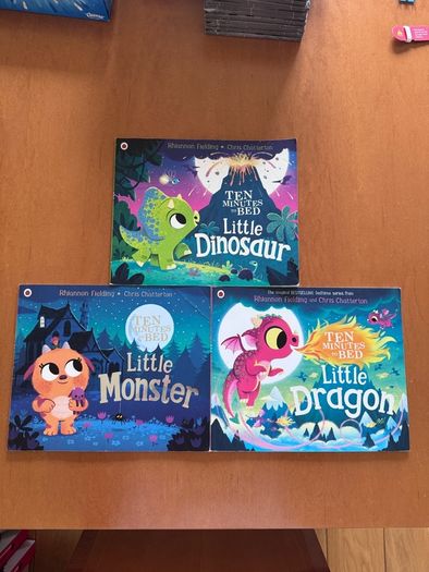 Ten Minutes to Bed Children Book Bundle x3 - Little Dinosaur, Dragon & Monster