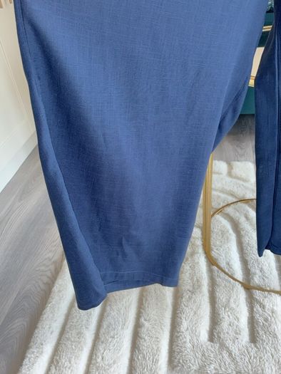 Ladies Lightweight, Elastic-waist Navy Trousers from Shein Curve