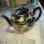 Antique Black-Glazed Ceramic Teapot, likely in the style of Victorian Jackfield-ware 19th-to-20th-century Postage Available or Collection Image 3