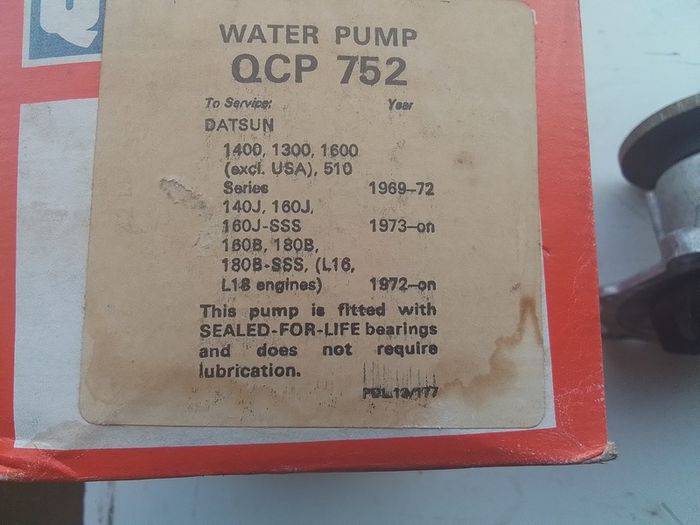 Datsun 140J / 160J Water Pump.