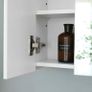 Bathroom Wall Cabinet, Cupboard with Mirror, 3-Door Storage Cabinet, 60 x 15 x 55 cm, with Adjustable Shelf, Modern, White (FREE POSTAGE) Image 3