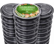 Meal Prep Containers with Lids - 30 Pack Portion Control Containers Freezer Containers with Lids - Re-usable Microwavable Containers Lunch Containers Food Prep Containers with Lids