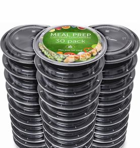 Meal Prep Containers with Lids - 30 Pack Portion Control Containers Freezer Containers with Lids - Re-usable Microwavable Containers Lunch Containers Food Prep Containers with Lids