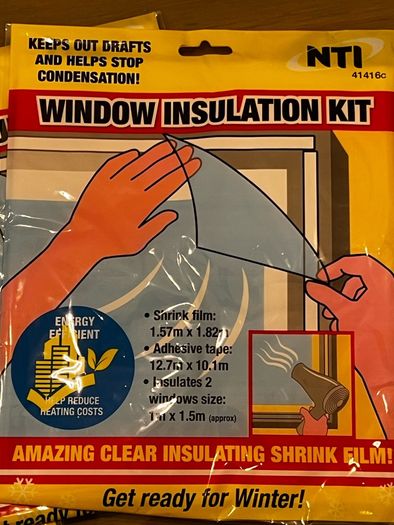 Cold weather window insulation kits (3-1/2 kits available)