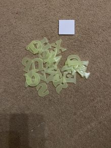 Glowing in dark letters stickers
