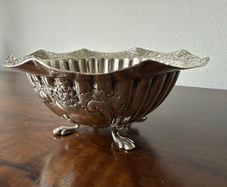 Vintage Ornate Metal Footed Bowl