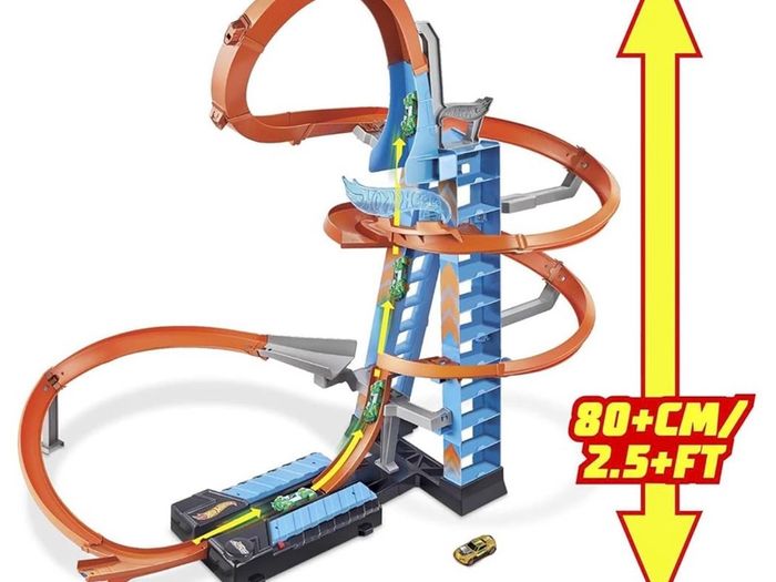 Hot Wheels Sky Crash Tower + Drift Master Track Set