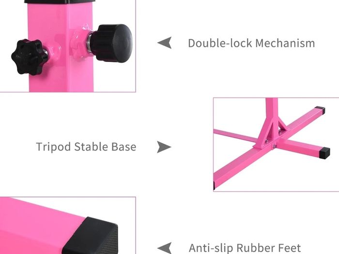 gymnastics bar with inflatable Mat