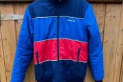 Adidas Reversible Mens Y2K Padded Jacket Blue\Red Stripe Small