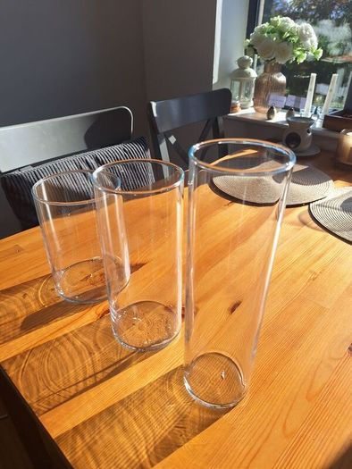 cylinder vases x 6 wedding