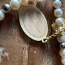 Noriko cultured pearl necklace with sterling silver and crystal beads new Image 4