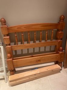 Practically As New - Lovely Solid Single Wooden Bed Frame - Can Deliver