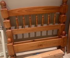 Practically As New - Lovely Solid Single Wooden Bed Frame - Can Deliver