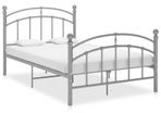 Bed Frame Grey Metal 120x200 cm