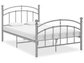 Bed Frame Grey Metal 120x200 cm