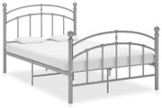 Bed Frame Grey Metal 120x200 cm