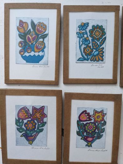 Mini handmade paintings for fundraising!