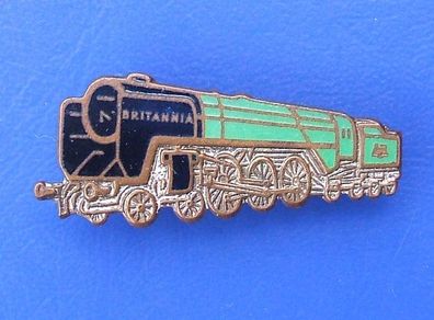 BRITANNIA Class 7 British Railways locomotive - vintage enamel badge (1950's/1960's) St. Christopher Railways Servants Orphanage, Derby