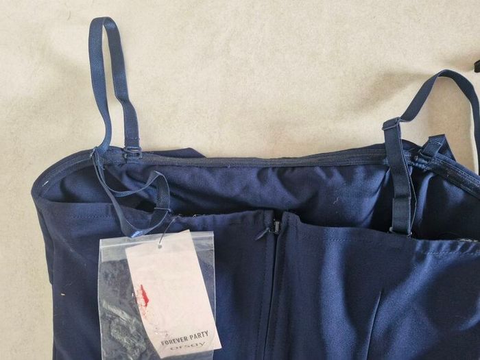 Orsay dress navy with blue and red/pink s. 38/10