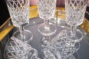 Crystal Cut Glass Goblets Set of 5