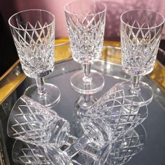 Crystal Cut Glass Goblets Set of 5