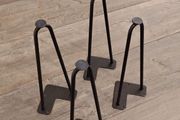 DT IRONCRAFT 30cm Black Steel Hairpin Furniture Legs (Set of 4)