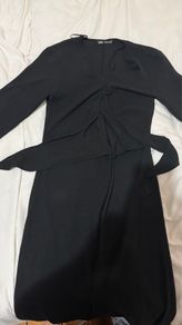 Zara Black Wrap Midi Dress