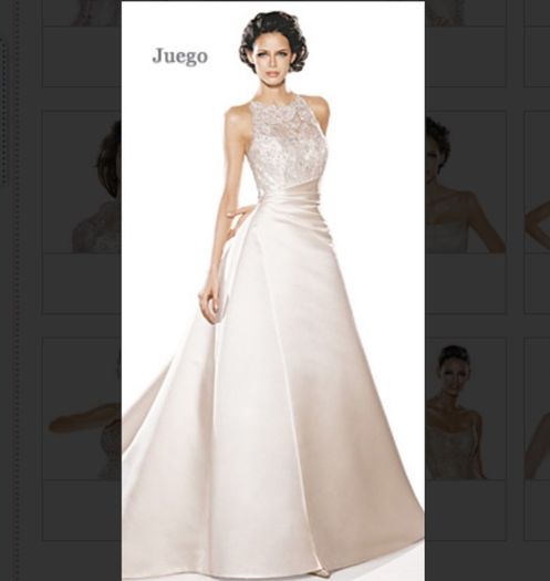 Wedding dress Pronovias white satin size 8-10
