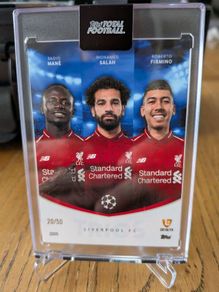Topps Total Football 2026 Mane Salah Firmino Liverpool Trios Blue /50
