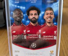 Topps Total Football 2026 Mane Salah Firmino Liverpool Trios Blue /50