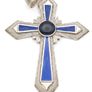 Ridiculously Large Enameled Silver Cross Pendant Image 2