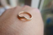 Solid 375 Gold  Yellow Gold 9c, Shadow Band Stacking Wedding Ring 1,3g
