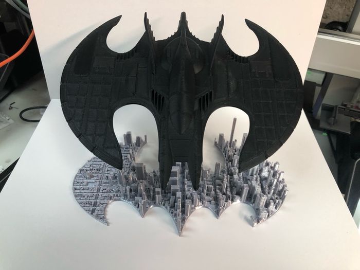Bat wing over Gotham