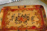 Vintage Japanese Tray-Floral Flowers 81/2 inch x51/4 inch.