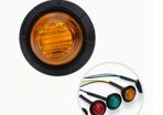 10pcs of 3/4-inch Bullet-style Round LED Side Marker Lights, Suitable for 12V- 24V Trailers, Trucks,