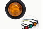 10pcs of 3/4-inch Bullet-style Round LED Side Marker Lights, Suitable for 12V- 24V Trailers, Trucks,